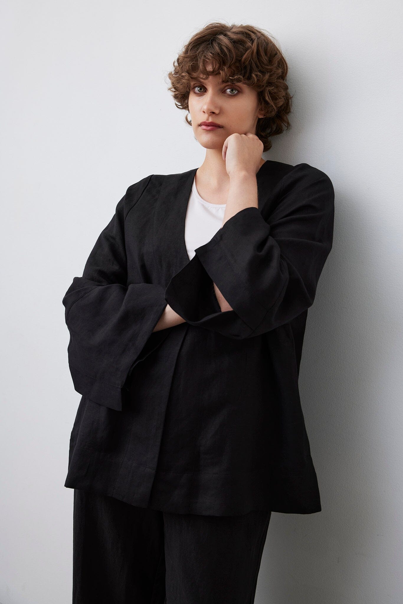 Linen Kimono Jacket Jacket Women Bamboo Linen 